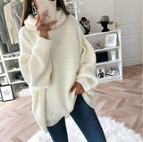 Gcfaka And Winter Hot Style Fashion Women's Casual Knit Sweater Loose Solid Color Turtleneck Sweater Women's Clothing