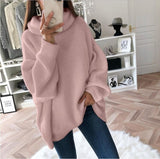 Gcfaka And Winter Hot Style Fashion Women's Casual Knit Sweater Loose Solid Color Turtleneck Sweater Women's Clothing