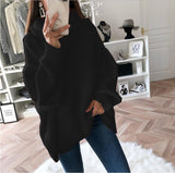Gcfaka And Winter Hot Style Fashion Women's Casual Knit Sweater Loose Solid Color Turtleneck Sweater Women's Clothing