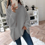 Gcfaka And Winter Hot Style Fashion Women's Casual Knit Sweater Loose Solid Color Turtleneck Sweater Women's Clothing