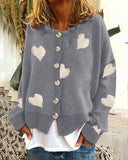 Gcfaka And Winter New Women's Sweater Single Breasted Love Sweater Women's Cardigan