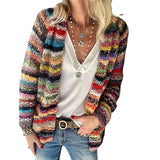 Gcfaka Autumn And Winter New Fashion Casual Women's Wear Long Sleeve Multi-Color Women's Sweater Knit Cardigan