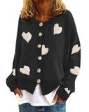 Gcfaka And Winter New Women's Sweater Single Breasted Love Sweater Women's Cardigan