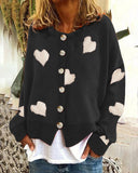 Gcfaka And Winter New Women's Sweater Single Breasted Love Sweater Women's Cardigan
