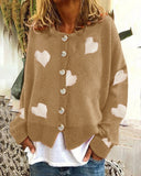 Gcfaka And Winter New Women's Sweater Single Breasted Love Sweater Women's Cardigan