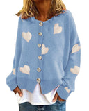 Gcfaka And Winter New Women's Sweater Single Breasted Love Sweater Women's Cardigan