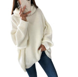Gcfaka And Winter Hot Style Fashion Women's Casual Knit Sweater Loose Solid Color Turtleneck Sweater Women's Clothing