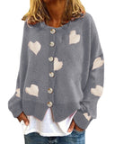 Gcfaka And Winter New Women's Sweater Single Breasted Love Sweater Women's Cardigan